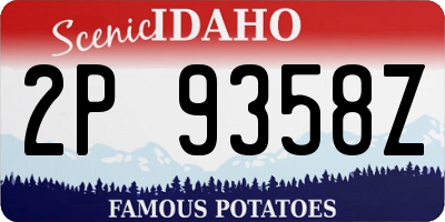ID license plate 2P9358Z