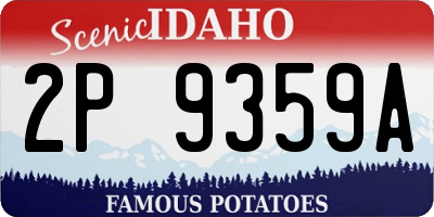 ID license plate 2P9359A