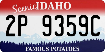 ID license plate 2P9359C