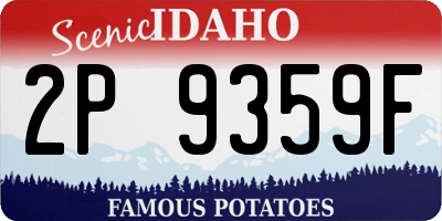ID license plate 2P9359F
