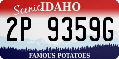 ID license plate 2P9359G