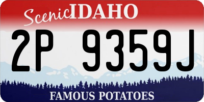 ID license plate 2P9359J