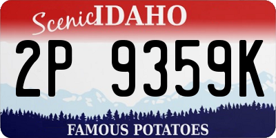ID license plate 2P9359K