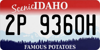 ID license plate 2P9360H