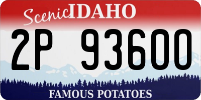 ID license plate 2P9360O