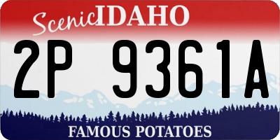 ID license plate 2P9361A