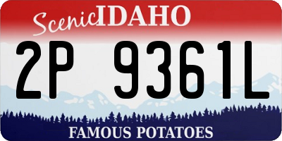 ID license plate 2P9361L