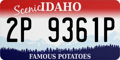 ID license plate 2P9361P
