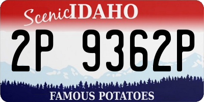 ID license plate 2P9362P