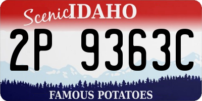 ID license plate 2P9363C