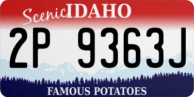 ID license plate 2P9363J