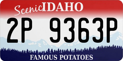 ID license plate 2P9363P