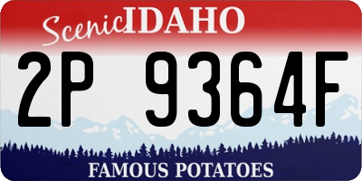 ID license plate 2P9364F