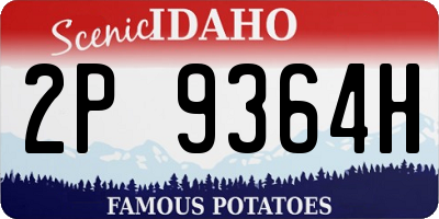 ID license plate 2P9364H