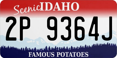 ID license plate 2P9364J