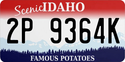 ID license plate 2P9364K