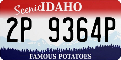 ID license plate 2P9364P