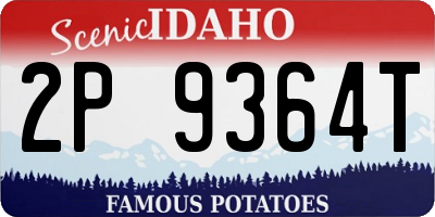 ID license plate 2P9364T