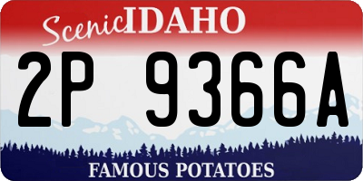 ID license plate 2P9366A