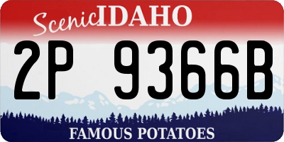ID license plate 2P9366B