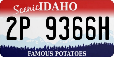 ID license plate 2P9366H