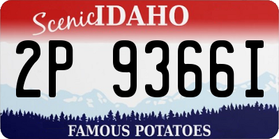 ID license plate 2P9366I