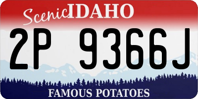 ID license plate 2P9366J
