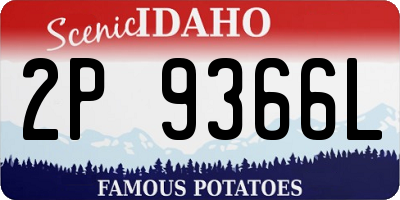 ID license plate 2P9366L