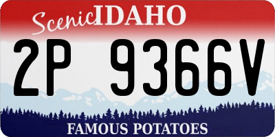 ID license plate 2P9366V