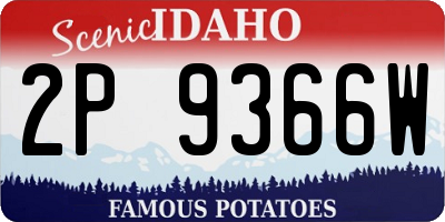 ID license plate 2P9366W