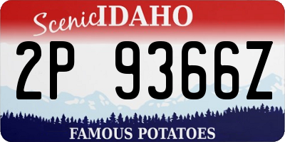 ID license plate 2P9366Z