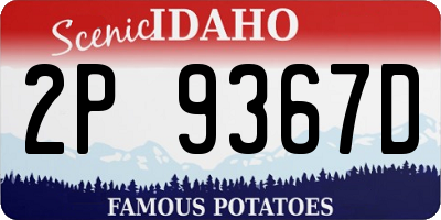 ID license plate 2P9367D
