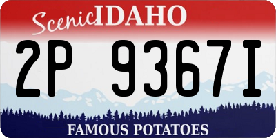 ID license plate 2P9367I