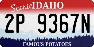ID license plate 2P9367N
