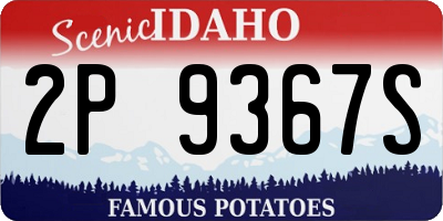 ID license plate 2P9367S