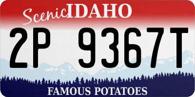 ID license plate 2P9367T