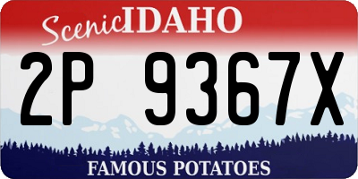 ID license plate 2P9367X