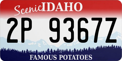 ID license plate 2P9367Z