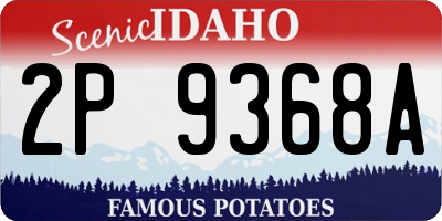 ID license plate 2P9368A