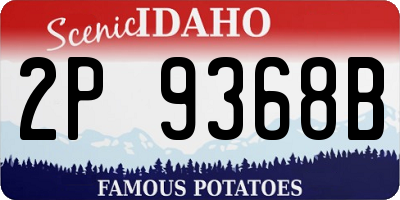 ID license plate 2P9368B