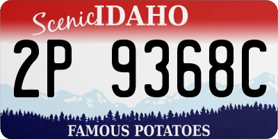 ID license plate 2P9368C