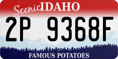 ID license plate 2P9368F