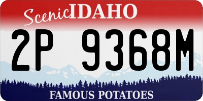 ID license plate 2P9368M