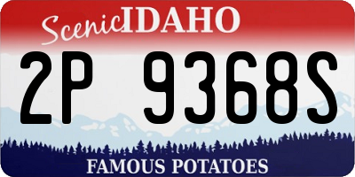 ID license plate 2P9368S