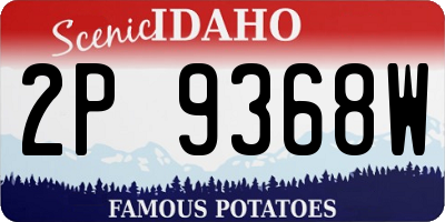ID license plate 2P9368W