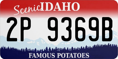 ID license plate 2P9369B