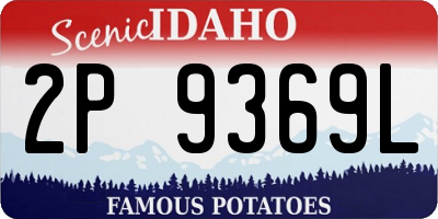 ID license plate 2P9369L