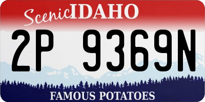 ID license plate 2P9369N