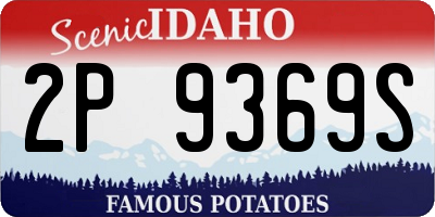 ID license plate 2P9369S