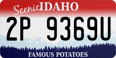 ID license plate 2P9369U
